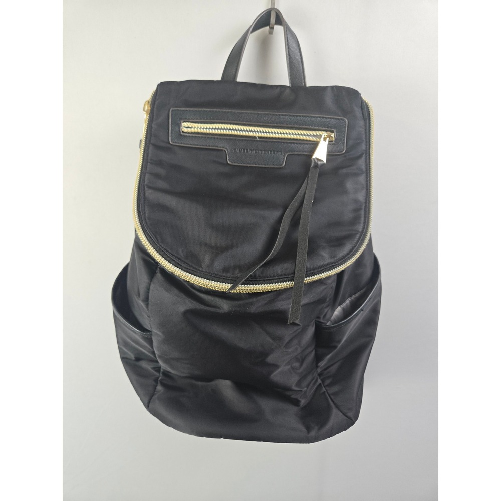 Aimee Kestenberg Backpack Black Nylon Gold Hardware Large Travel Bag